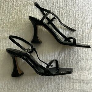 Black heeled sandals